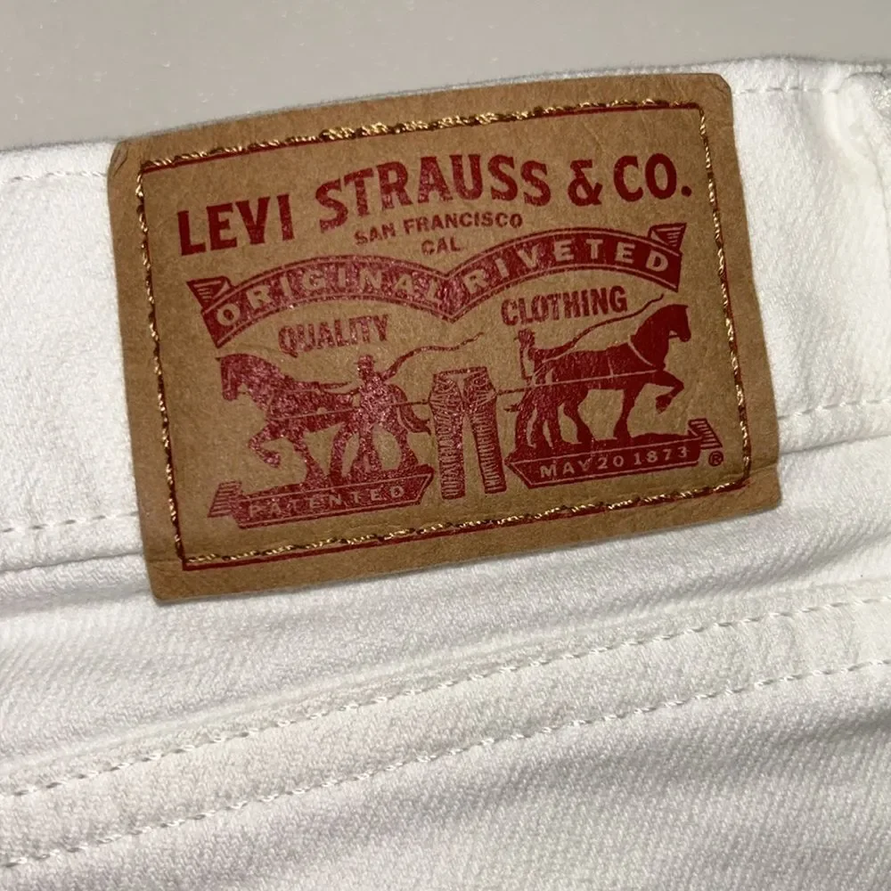 Levi’s White Jean Shorts